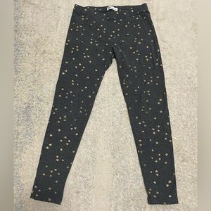 EUC Girl’s Size Large (8-10Yrs) Epic Threads Leggings With Star Prints Dark Gray